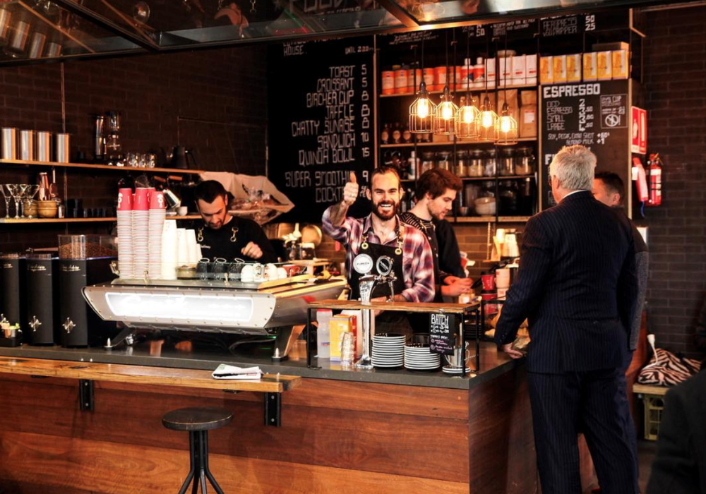 Barista at work