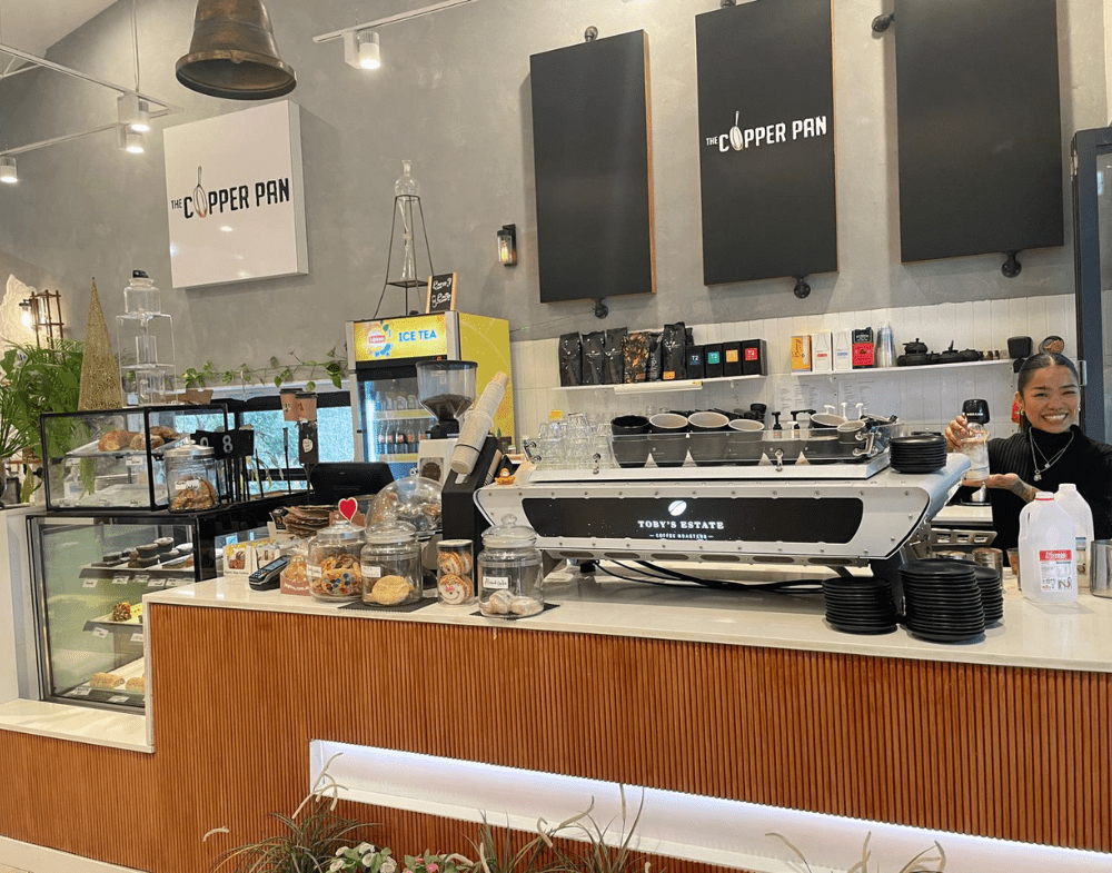 The Copper Pan counter