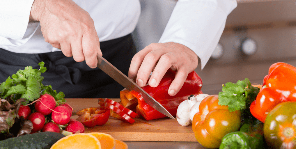 Chef preparing food