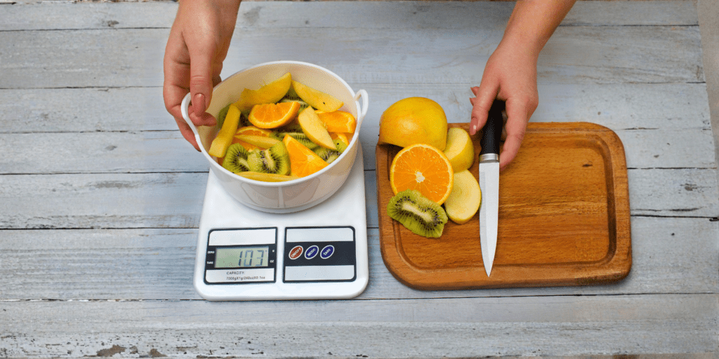 Weighing food