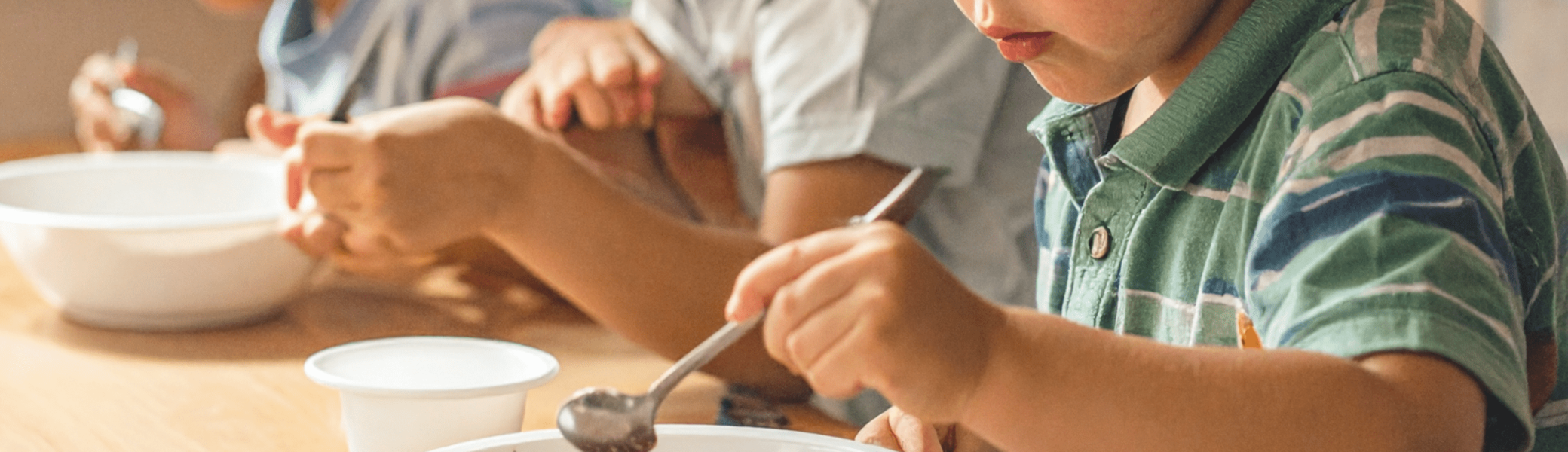 Children eating food